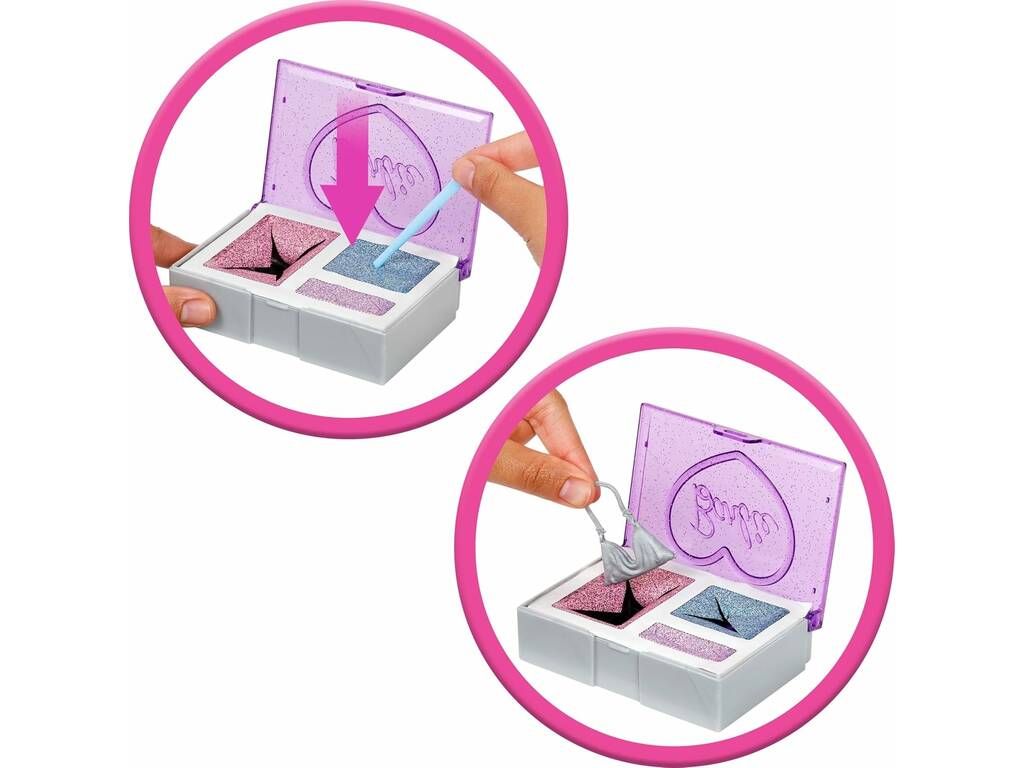 Barbie Party Unboxed Poupée avec palette violette et 10 surprises