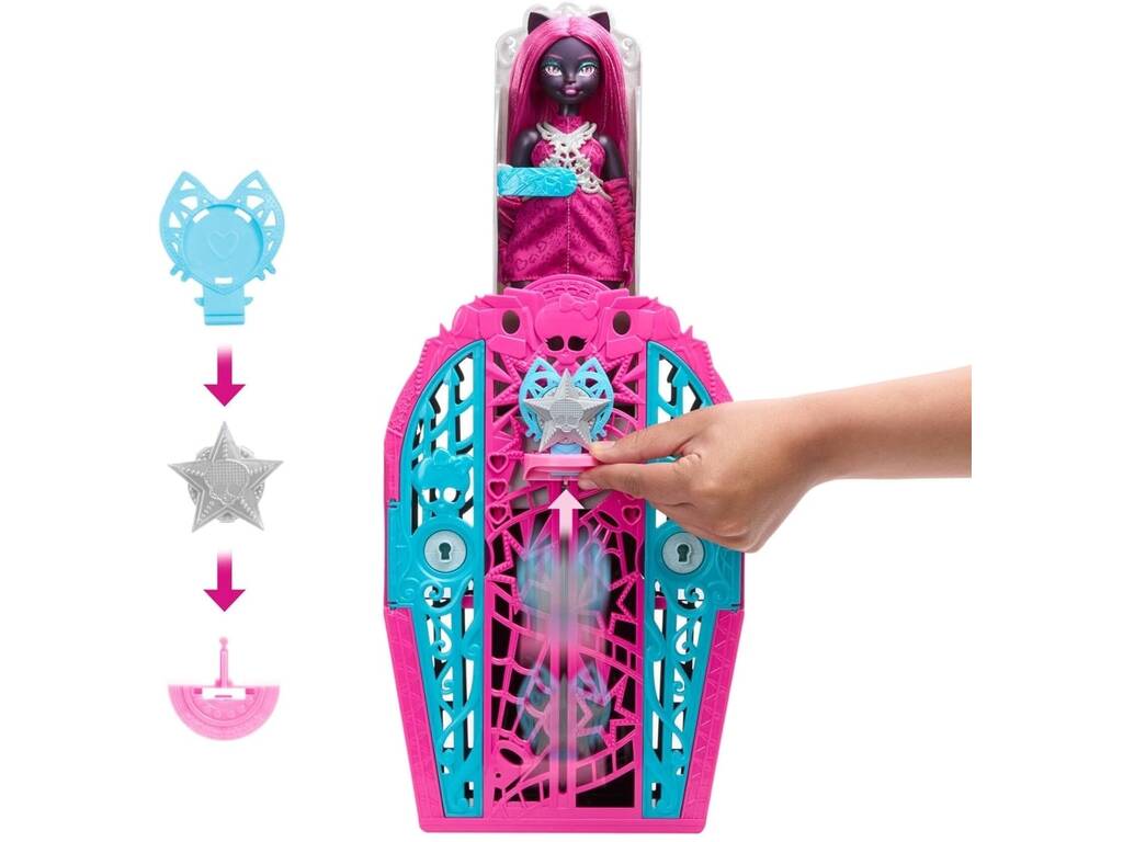 Poupée Catty Noir Monster High Skulltimate Secrets Hauntlywood Mysteries avec armoire