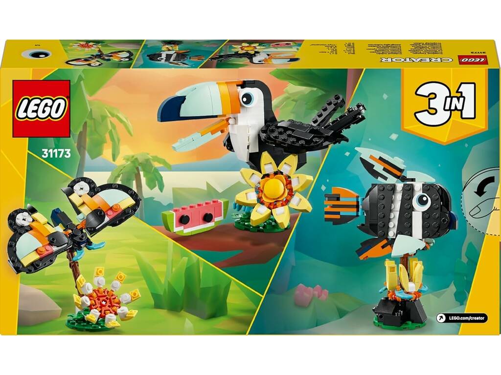 Lego Creator 3 en 1 Faune sauvage : Toucan tropical