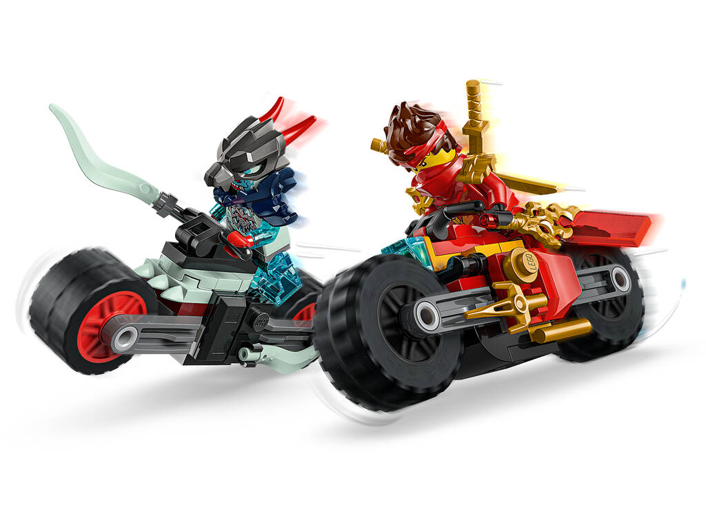 Lego Ninjago course éclair sur moto de Kai