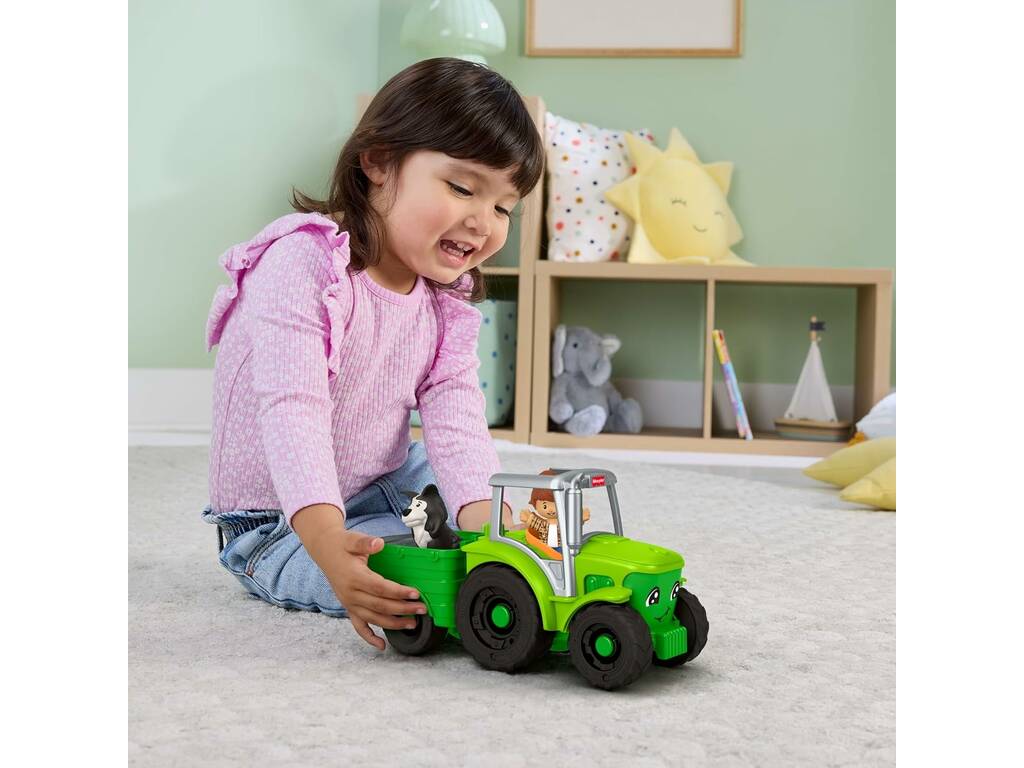Fisher Price Little People Tracteur à pousser et à jouer avec sons