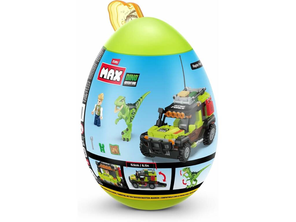 Zuru Max Œuf Dino Adventure Raptor Force avec 252 pièces
