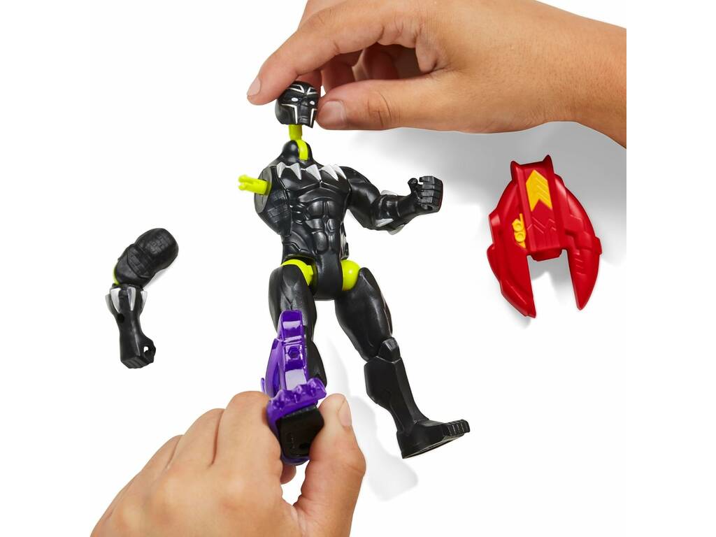 Marvel MixMashers Figura Básica Black Panther con Accesorios