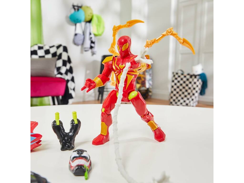 Marvel MixMashers Figura Deluxe Iron Spider con Accesorios