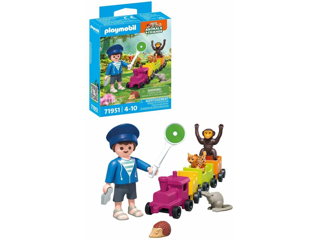 Playmobil Animals & Friends Petit voyage en locomotive