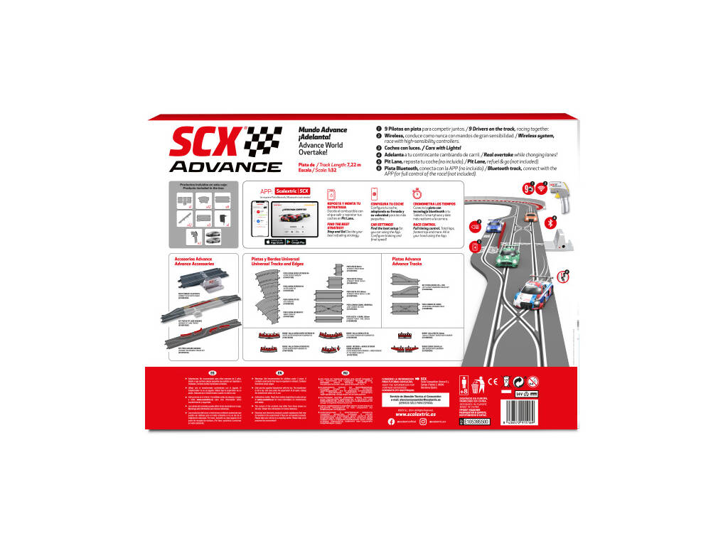 Scalextric Advance 1:30 Circuit Touring Series avec 2 véhicules