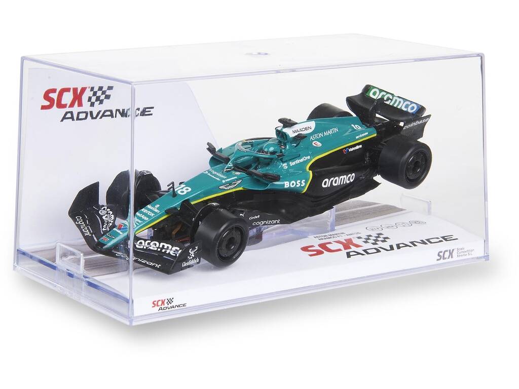 Scalextric Classic 1:32 Voiture Aston Martin Aramco F1 AMR25 de Stroll