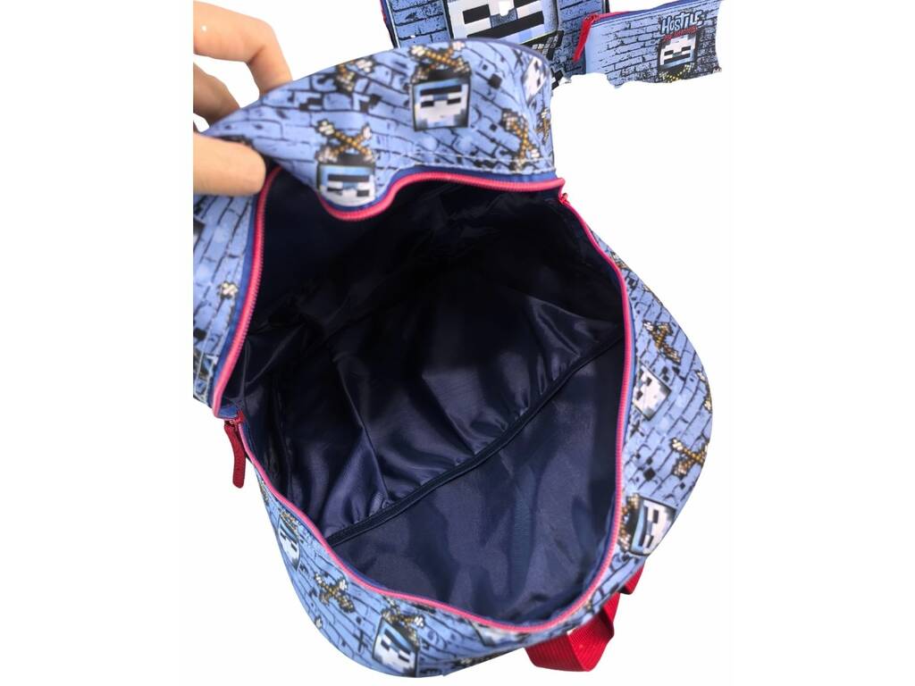 Minecraft Hostile Behaviour Mochila Adaptable a Carro 40x31x15 Cm