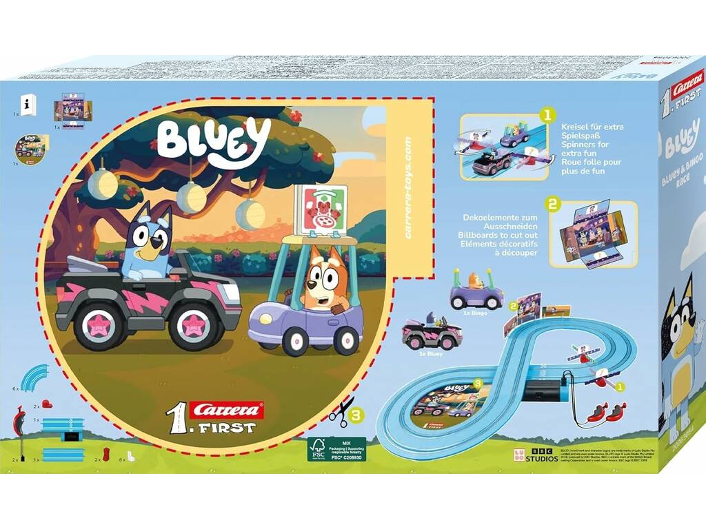 Bluey Carrera 1 Premier circuit Bluey et Bingo Race