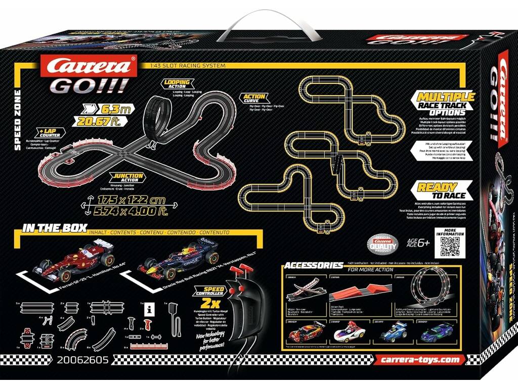 Course Go !!! Circuit Speed Zone 1:43 avec Ferrari et Oracle Red Bull