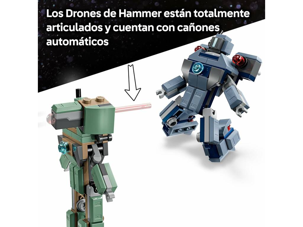 Lego Marvel Iron Man et War Machine contre les drones de Hammer