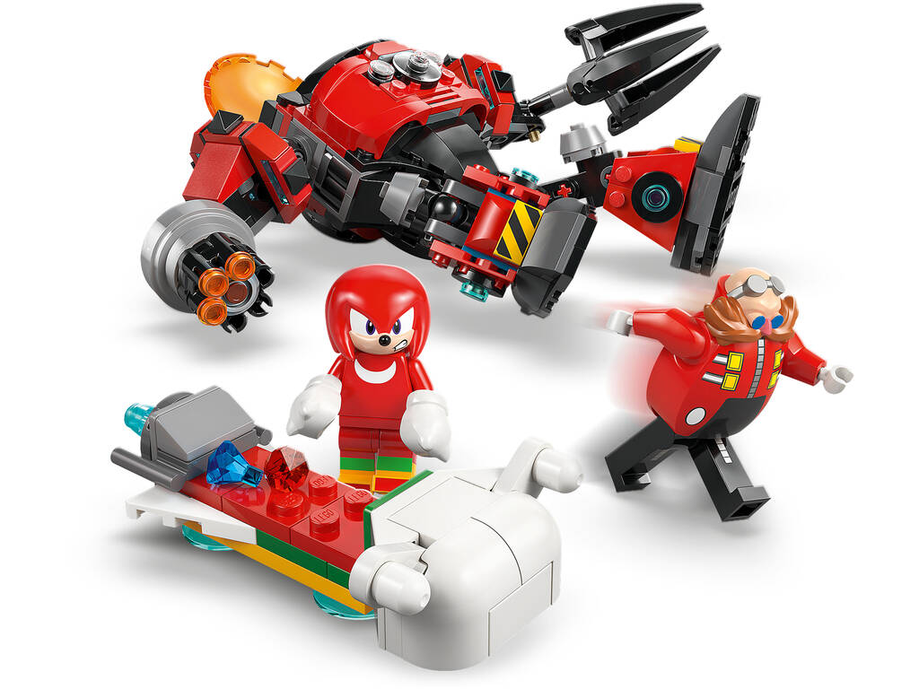 Lego Sonic Knuckles vs Meca Egg Crusher del Dr. Eggman
