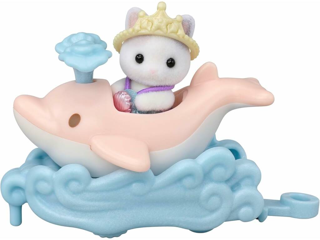 Sylvanian Families Figurine Puffy avec bateau et visage avec dauphin