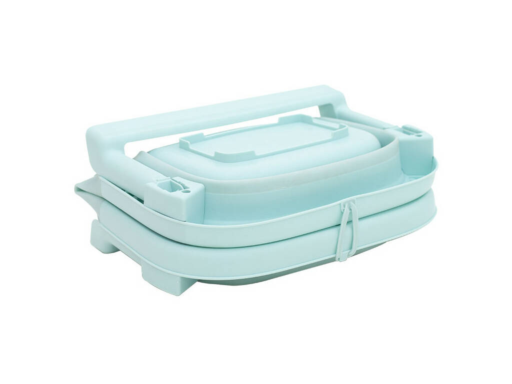 Baignoire pliante bleue avec hamac