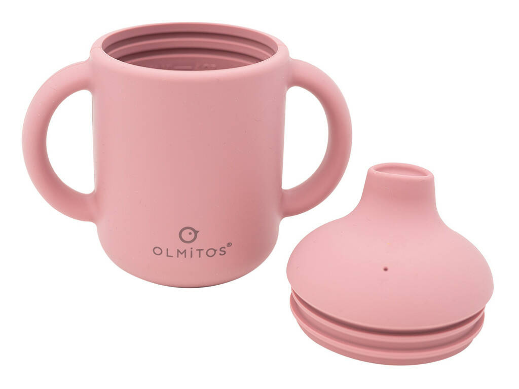 Vaisselle 7 pièces en silicone rose