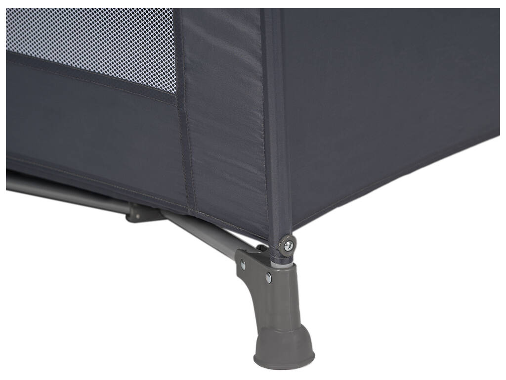 Lit de voyage basique gris foncé 79 x 66 x 126 cm
