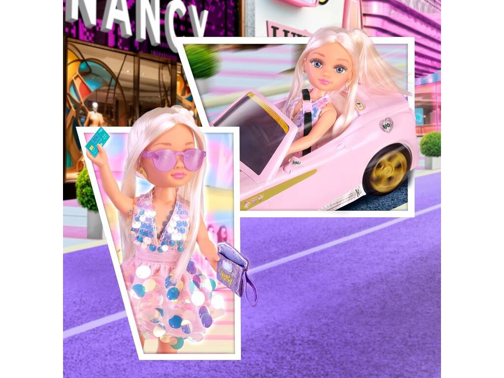 Nancy Poupée Une journée shopping avec voiture et accessoires