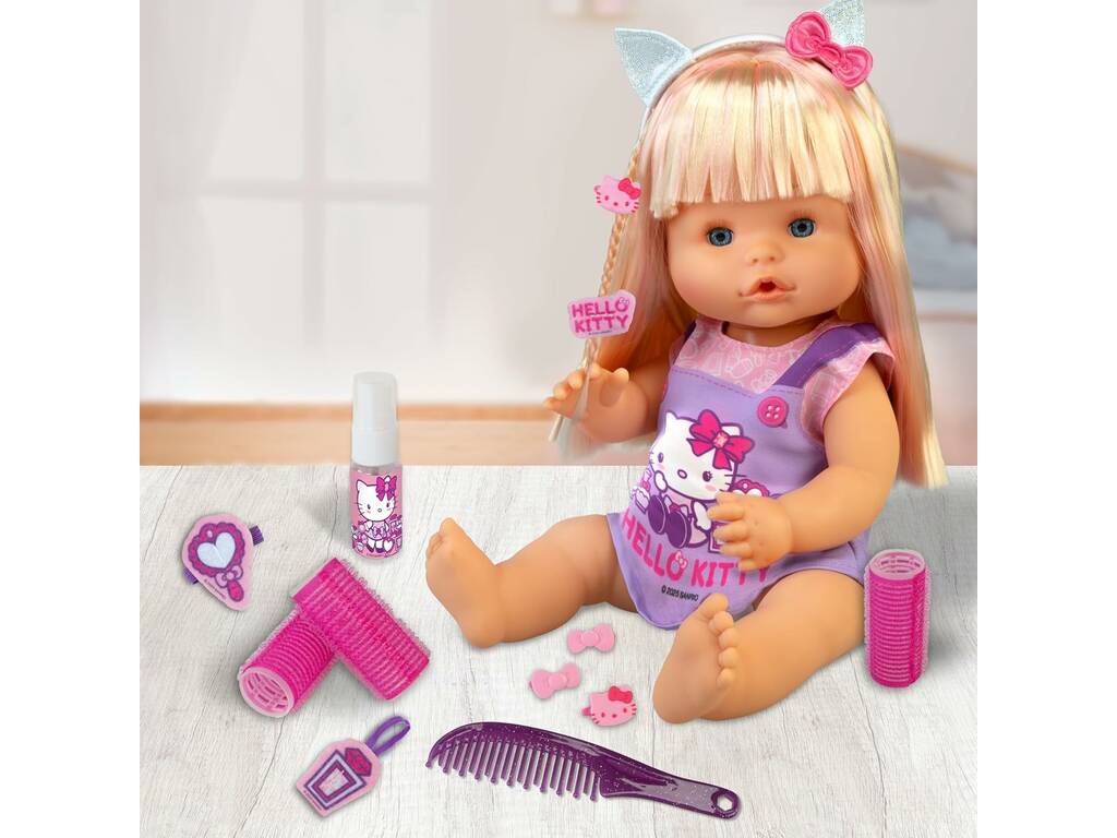 Nenuco Poupée Hello Kitty avec accessoires de coiffure