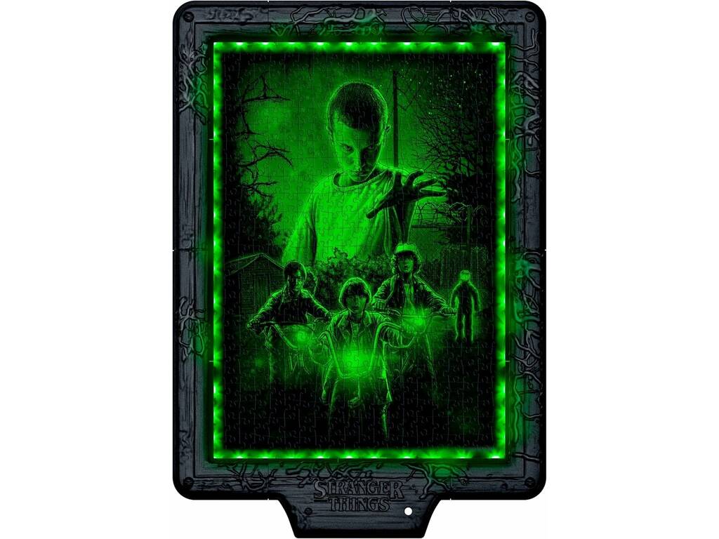 Stranger Things Puzzle Metamórfico The Upside Down de 520 Piezas con Luz LED