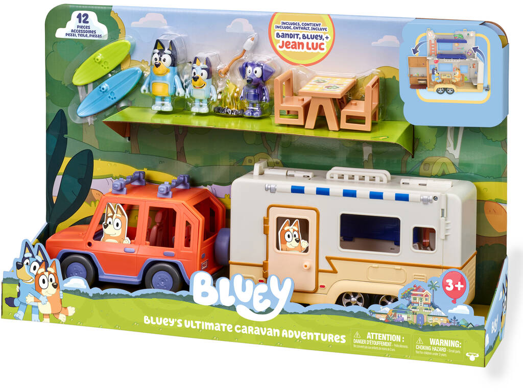 Bluey Set Caravana de Aventuras con Figuras y Accesorios