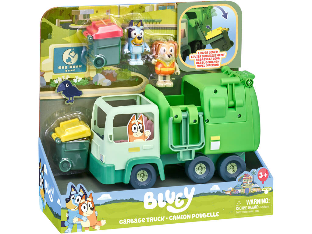 Bluey Set Camión de la Basura con Figuras y Accesorios