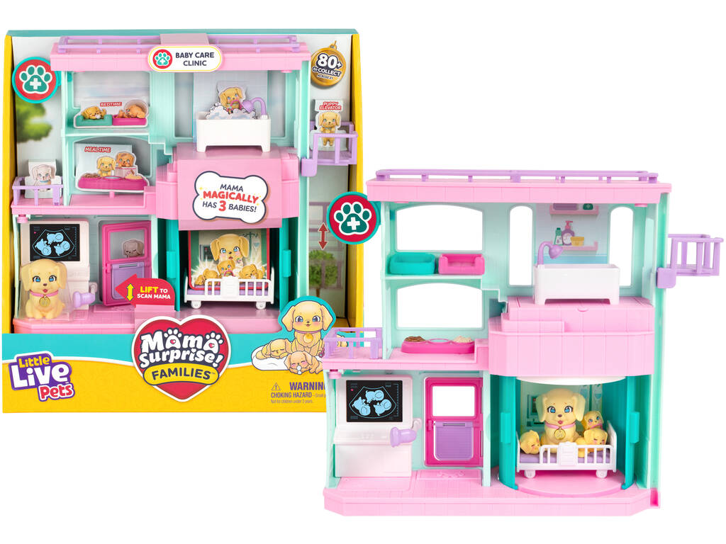 Little Live Pets Mama Surprise Families Clínica para Bebés Perritos