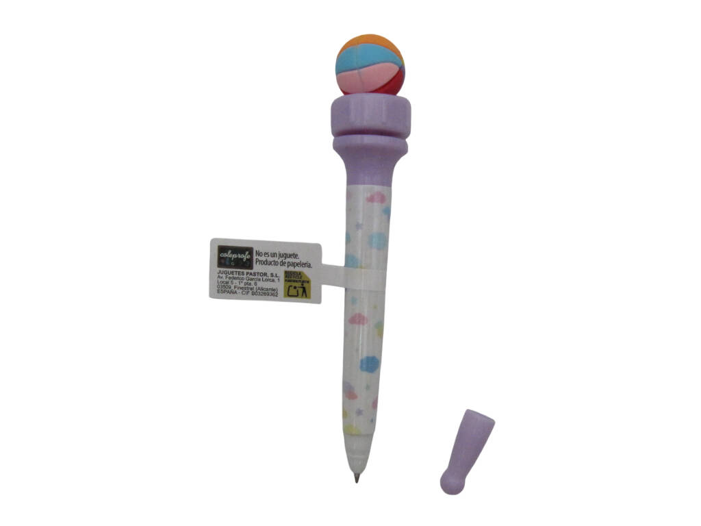 Stylo à bille bleu avec bille roulante de 15,5 cm