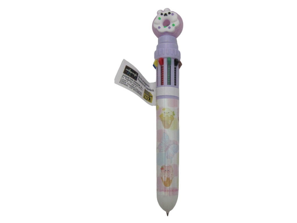 Stylo à bille 10 couleurs avec beignet rotatif 16 cm
