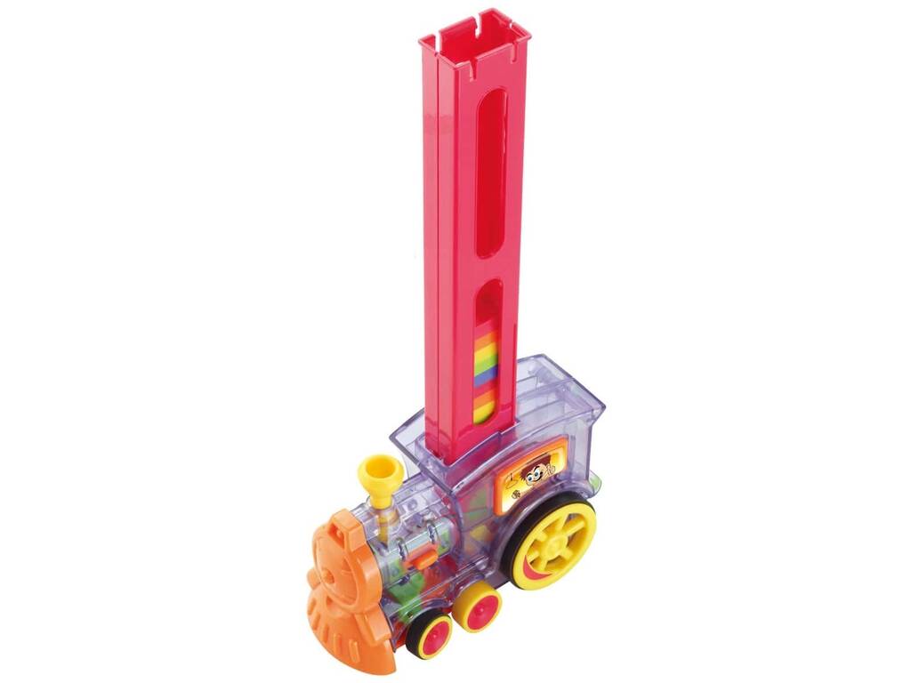 Train Domino avec 100 jetons, lumière et sons