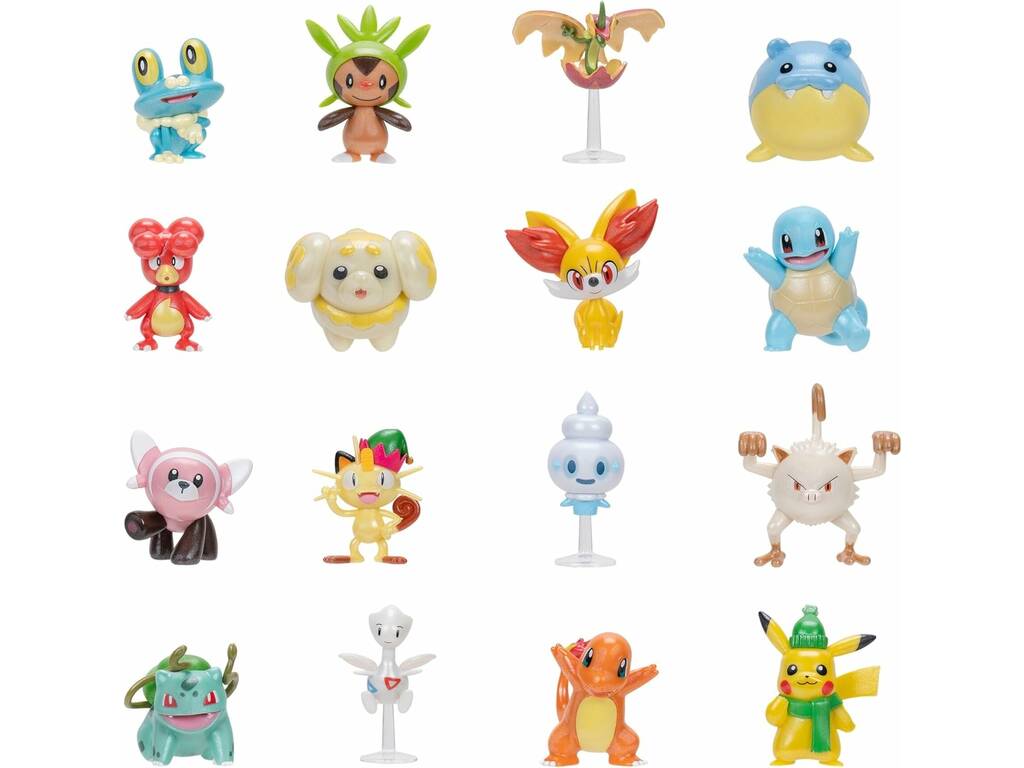Pokémon Calendario de Adviento con 16 Figuras y 8 Accesorios