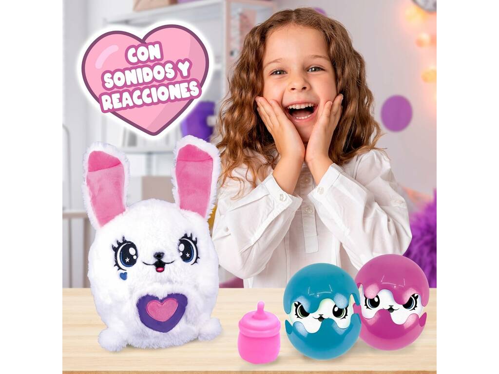 Maman Lapin et ses mini bébés surprise avec sons et réactions magiques