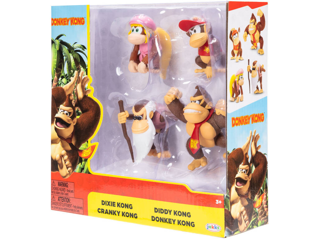 Donkey Kong Pack 4 figurines de 6 cm
