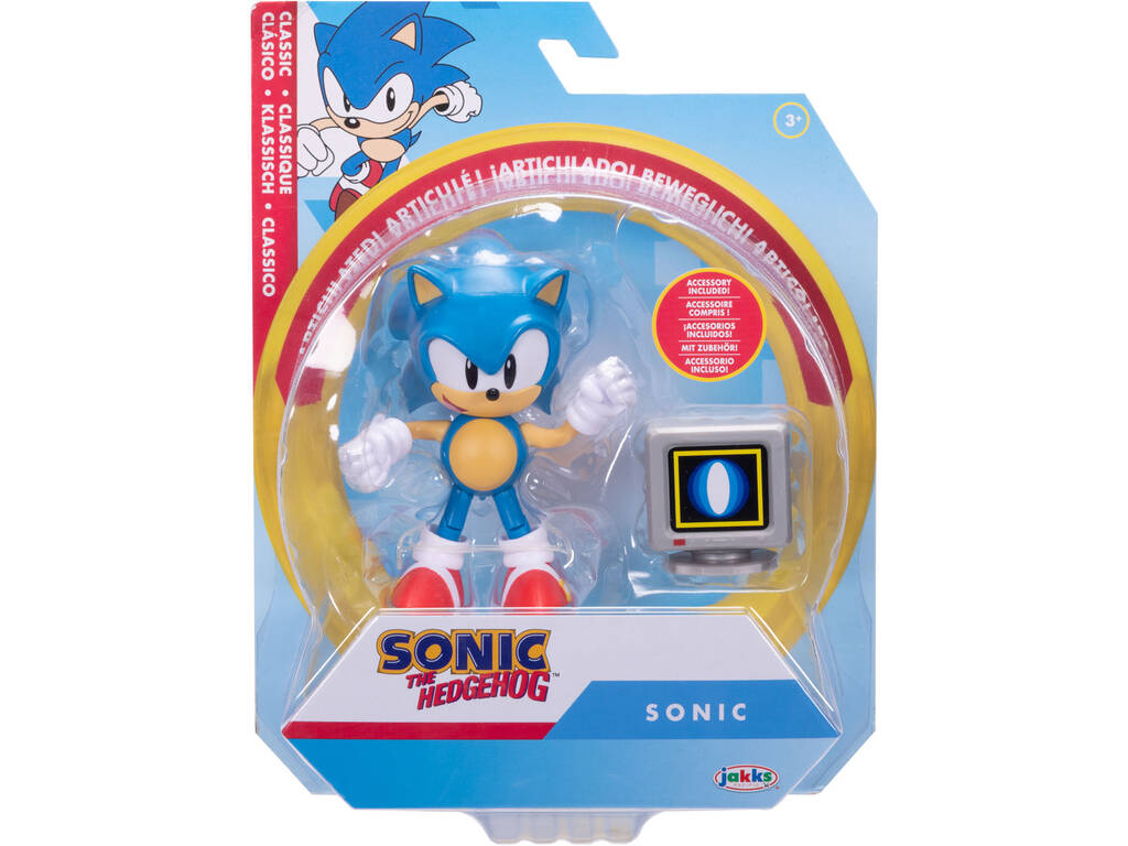 Sonic The Hedgehog Figurine articulée de 10 cm avec accessoire