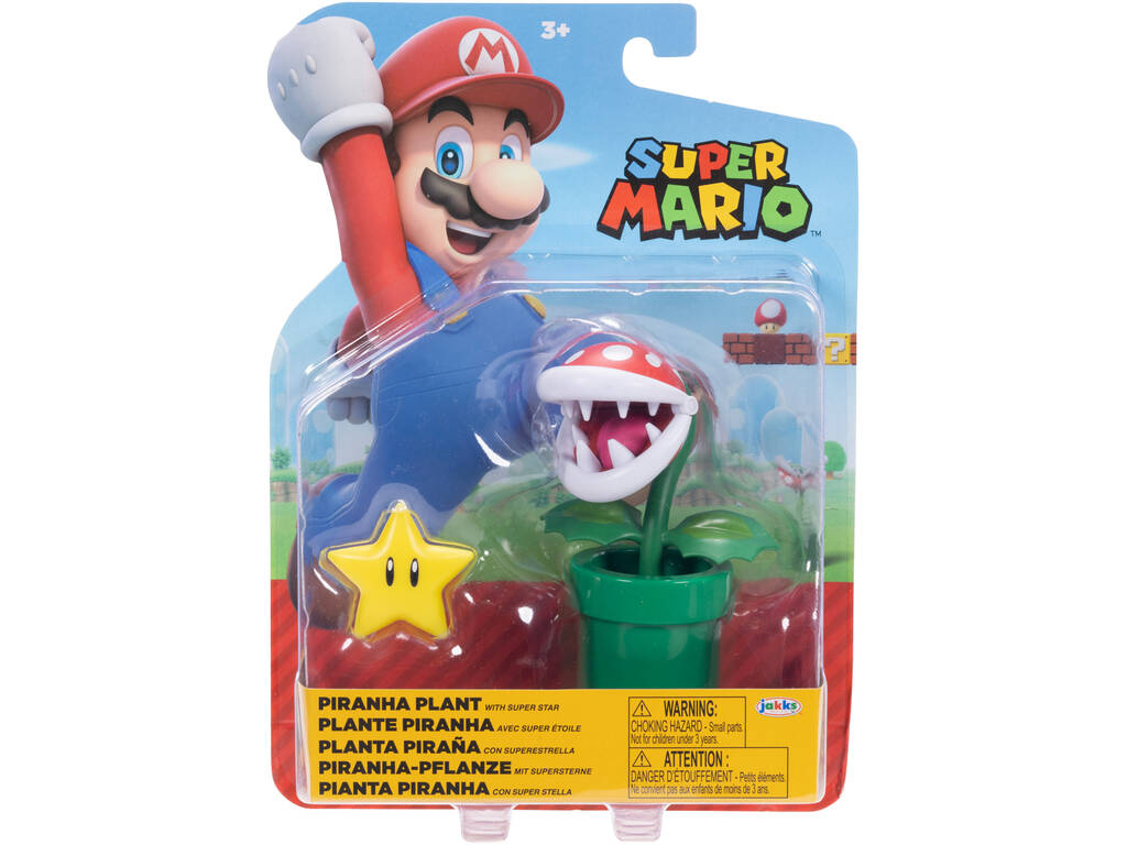 Super Mario Figura de Ação de 10 cm com Acessório