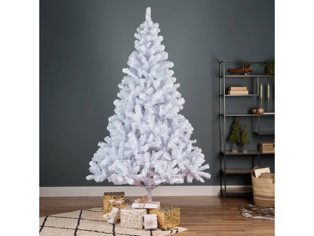 Sapin de Noël Imperial Blanc de 210 cm avec 770 branches Everlands