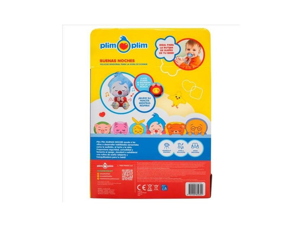 Plim Plim Peluche Buenas Noches de 35 cm con Frases y Canciones