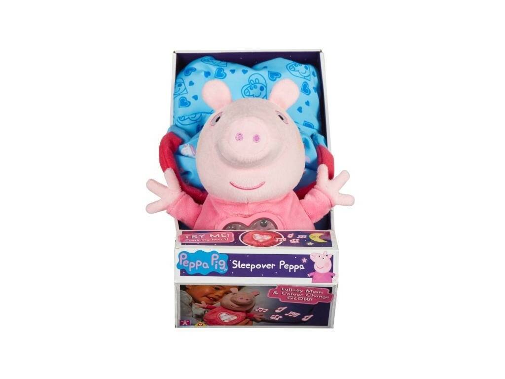 Peppa Pig Peluche Fiesta de Pijamas de 20 cm con Luz y Sonidos