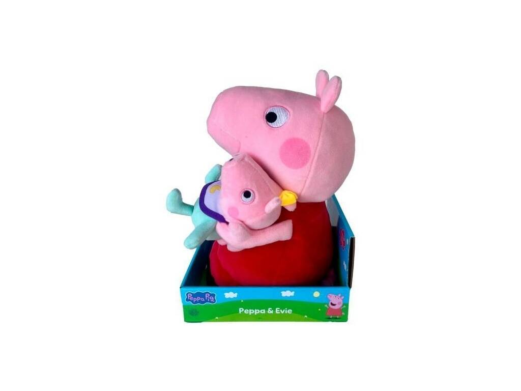 Peppa Pig Peluche Peppa con Evie de 25 cm