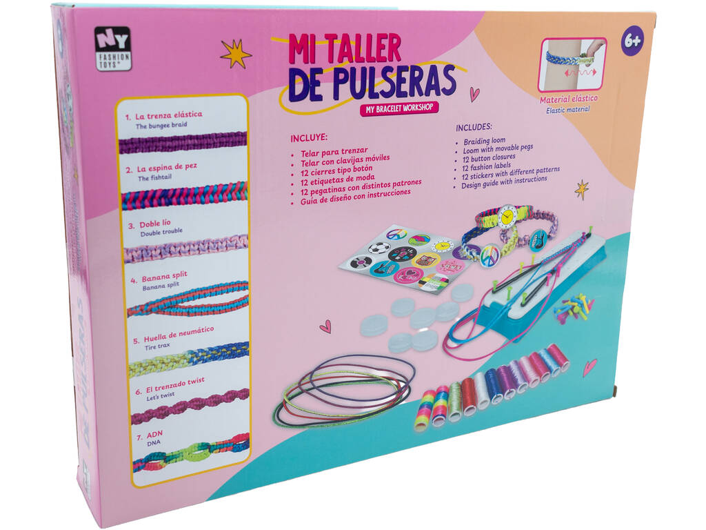 Mon atelier de bracelets avec métier à tisser et accessoires