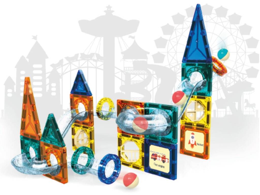 Jeu de construction magnétique avec 97 pièces