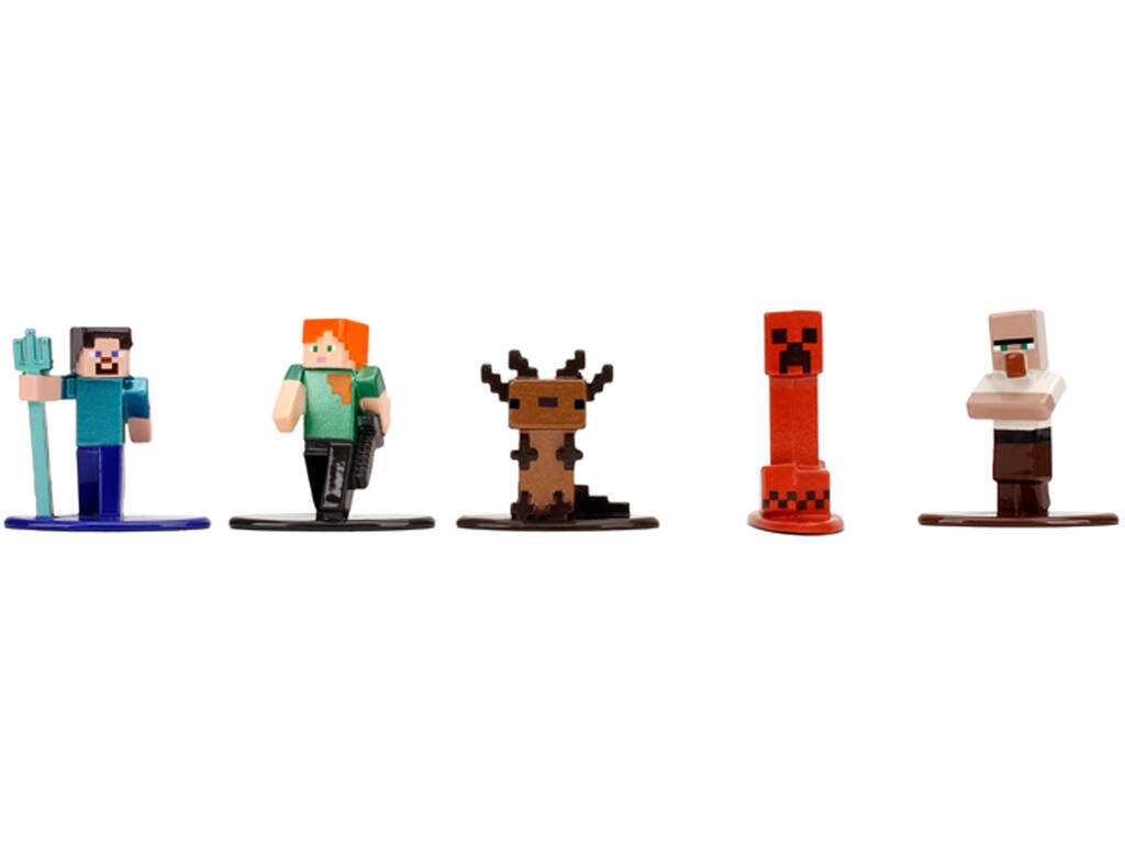 Nano Metalfigs Minecraft Pack 18 figurines métalliques de 4 cm