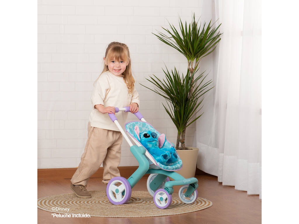 Poussette Disney Stitch avec peluche Stitch de 25 cm