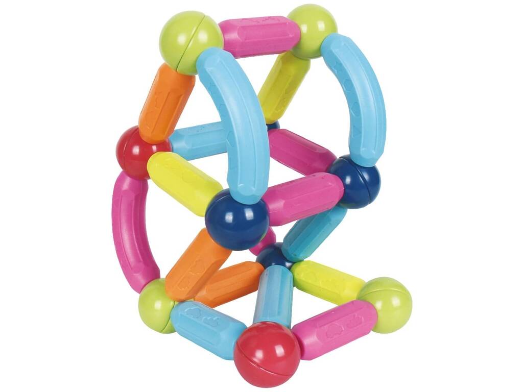 Jogo Magnético de Barras e Bolas com 106 Peças