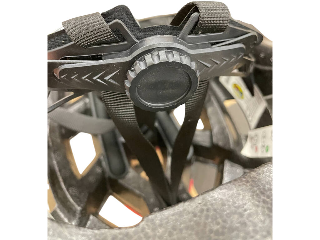 Casque sportif rouge et noir taille M avec lumières LED