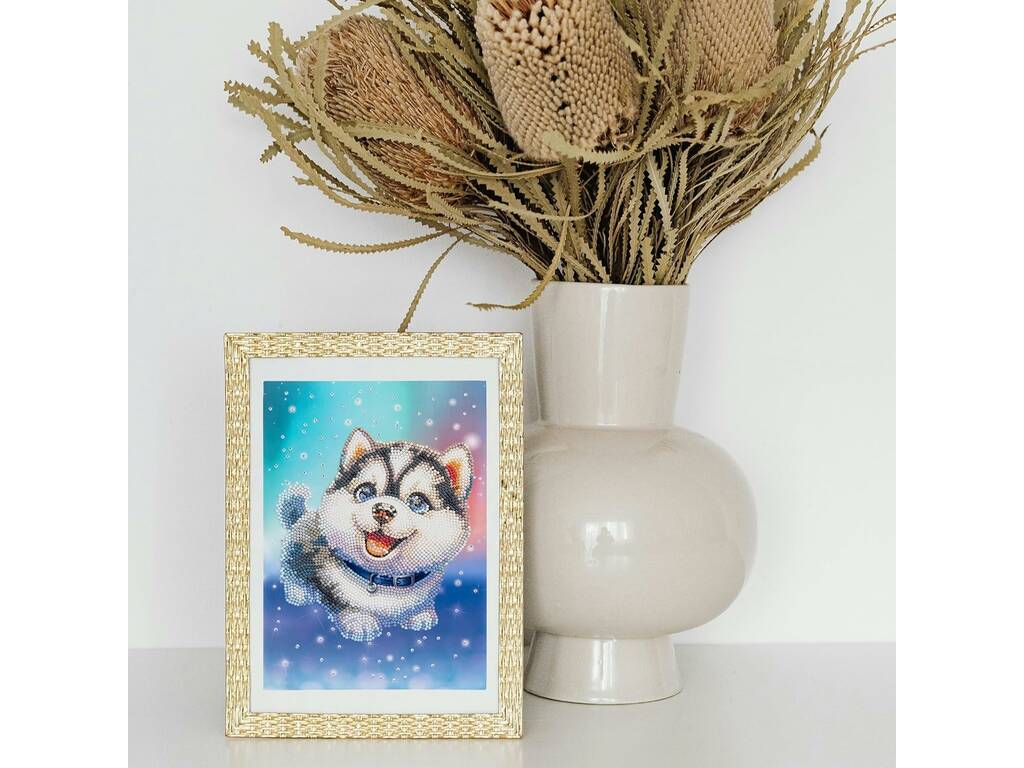 Diamantiny décorer avec des pierres précieuses Husky