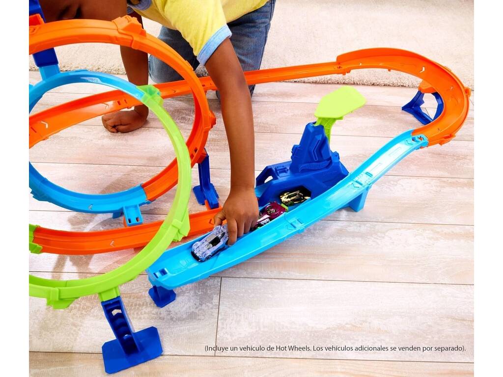 Hot Wheels Stunt Tracks Ciclone de Lançamento Rápido