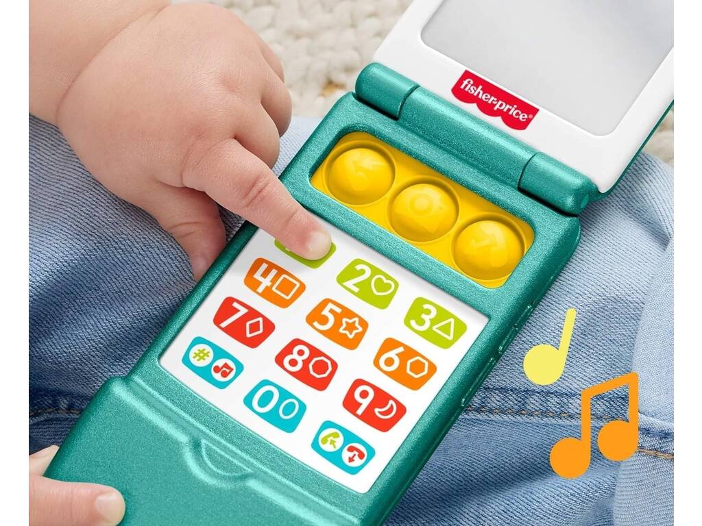 Fisher Price Ríe y Aprende Teléfono Móvil de Juguete con Más de 50 Sonidos