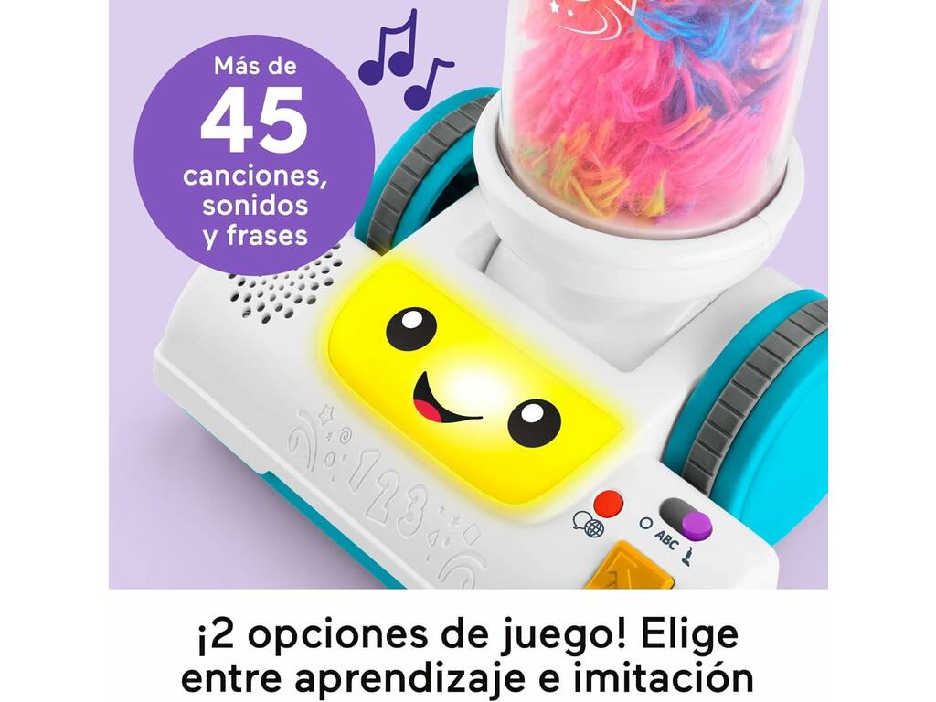 Fisher Price Ri e Aprende Aspirador 2 em 1 com Luz e Sons