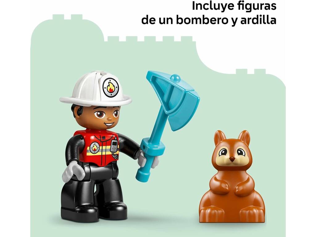 Lego Duplo Camião de Bombeiros com Mangueira e Bombeiros
