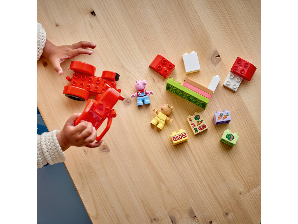 Lego Duplo Peppa Pig Tractor y Mercado
